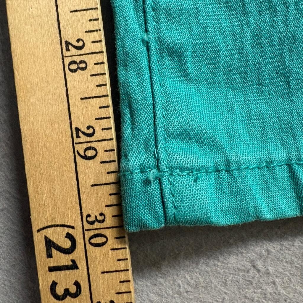 DG2 by Diane Gilman Jeans Womens Size 6 Green Ramie Cotton Blend Straight Leg