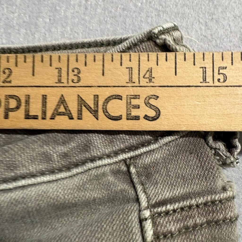 American Eagle Super Super Stretch Legging Crop Jeans Womens Size 6 Olive Green
