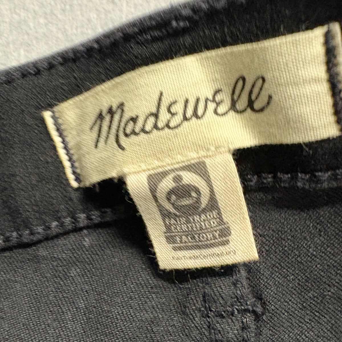 Madewell 10 High-Rise Skinny Jeans Womens Size 24 Black Denim