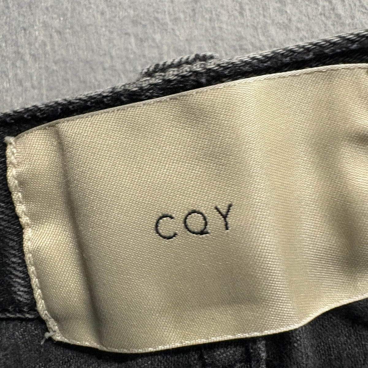 CQY Denim Slim Straight Jeans Womens Size 27 Gray Washed Button Fly Made in USA