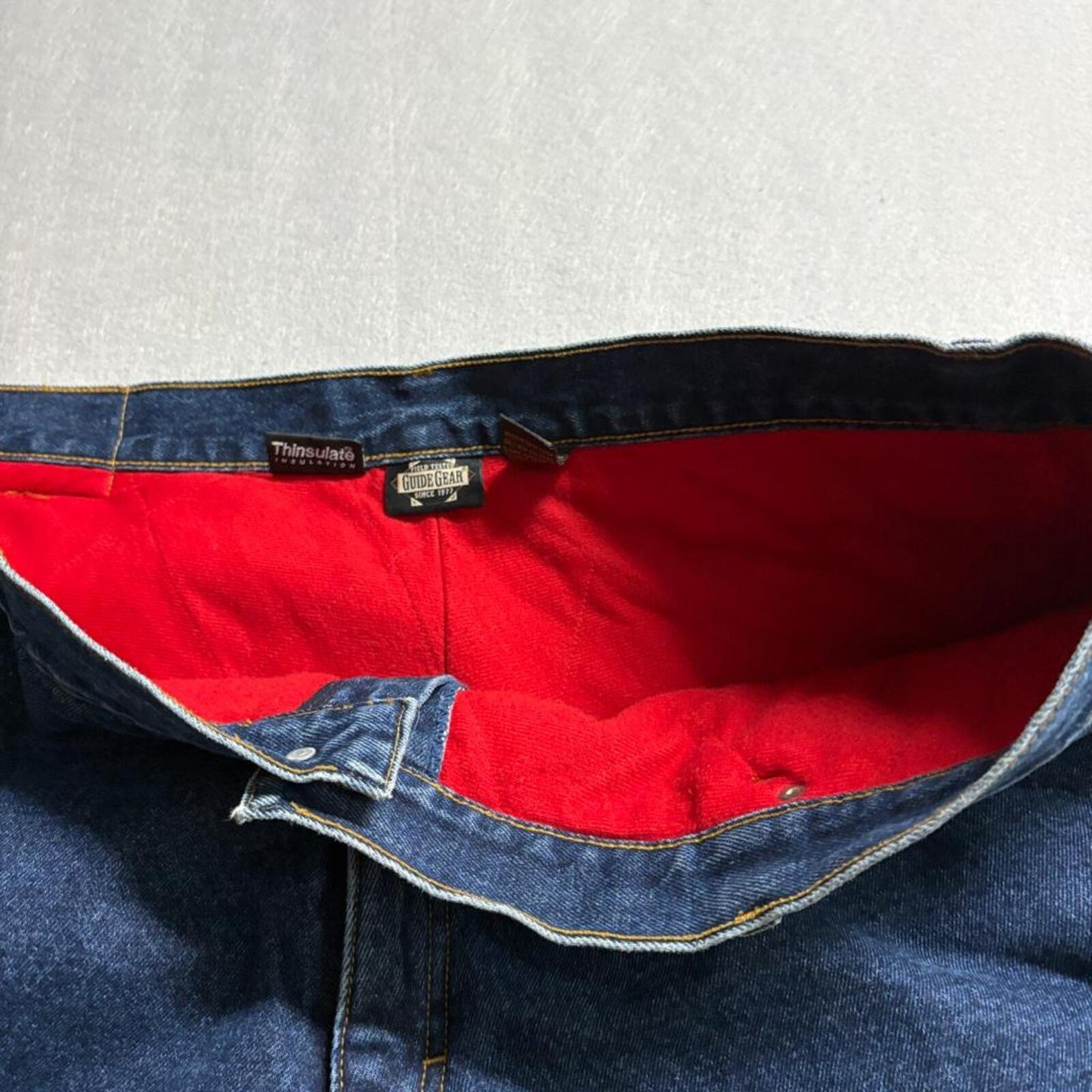 Guide Gear Thinsulate Lined Jeans Mens 48x30 Blue Denim Insulated Work Pants