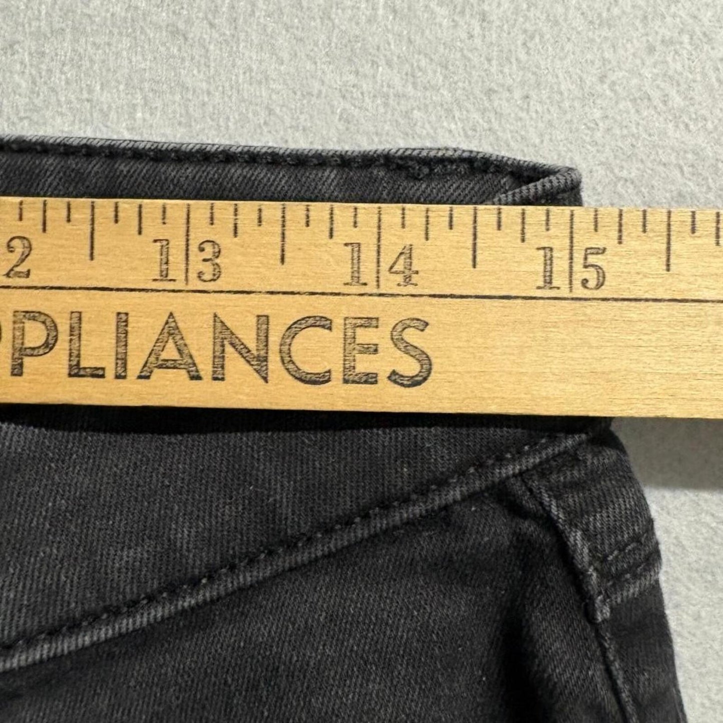 Buffalo David Bitton Jess Jeans Womens 8/29 Black Rip & Repair Mid-Rise Skinny