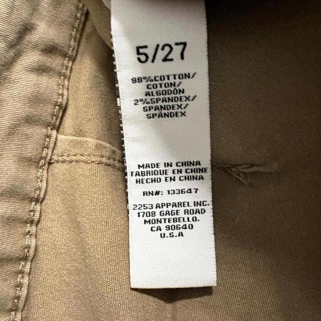 Celebrity Pink Cargo Pants Womens 5/27 Brown Cotton Blend High Rise Utility