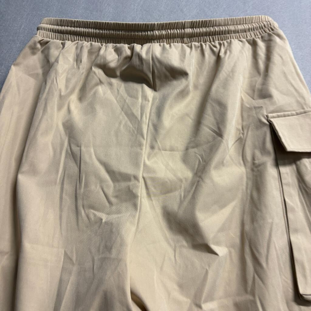 PrettyLittleThing Shape Cargo Pants Womens US 14 Beige Elastic Waist Jogger