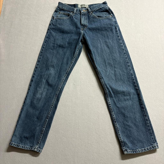 Wrangler Authentics Mens Jeans 28x30 Blue Denim Straight Leg 100% Cotton