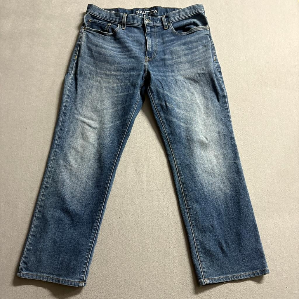 Nautica Jeans Mens 34x32 Original Relaxed Fit Blue Denim Pants