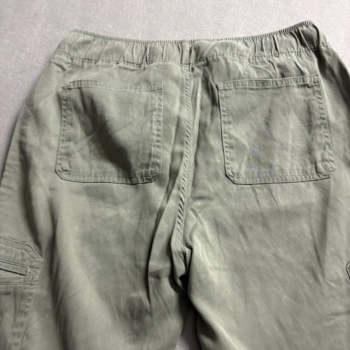 Buffalo David Bitton Cargo Pants Womens Medium Green Tencel Blend Drawstring