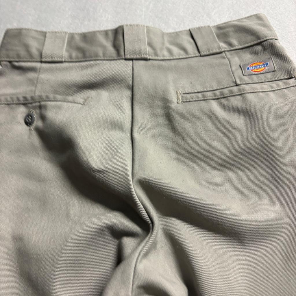 Dickies 874 Original Fit Work Pants Mens 28x32 Gray Polyester Cotton Chino
