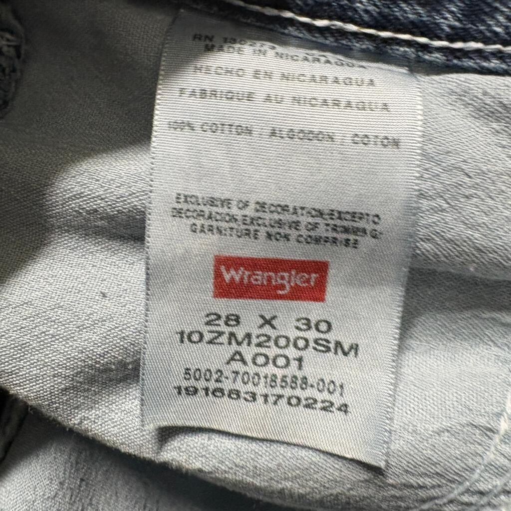 Wrangler Authentics Mens Jeans 28x30 Blue Denim Straight Leg 100% Cotton