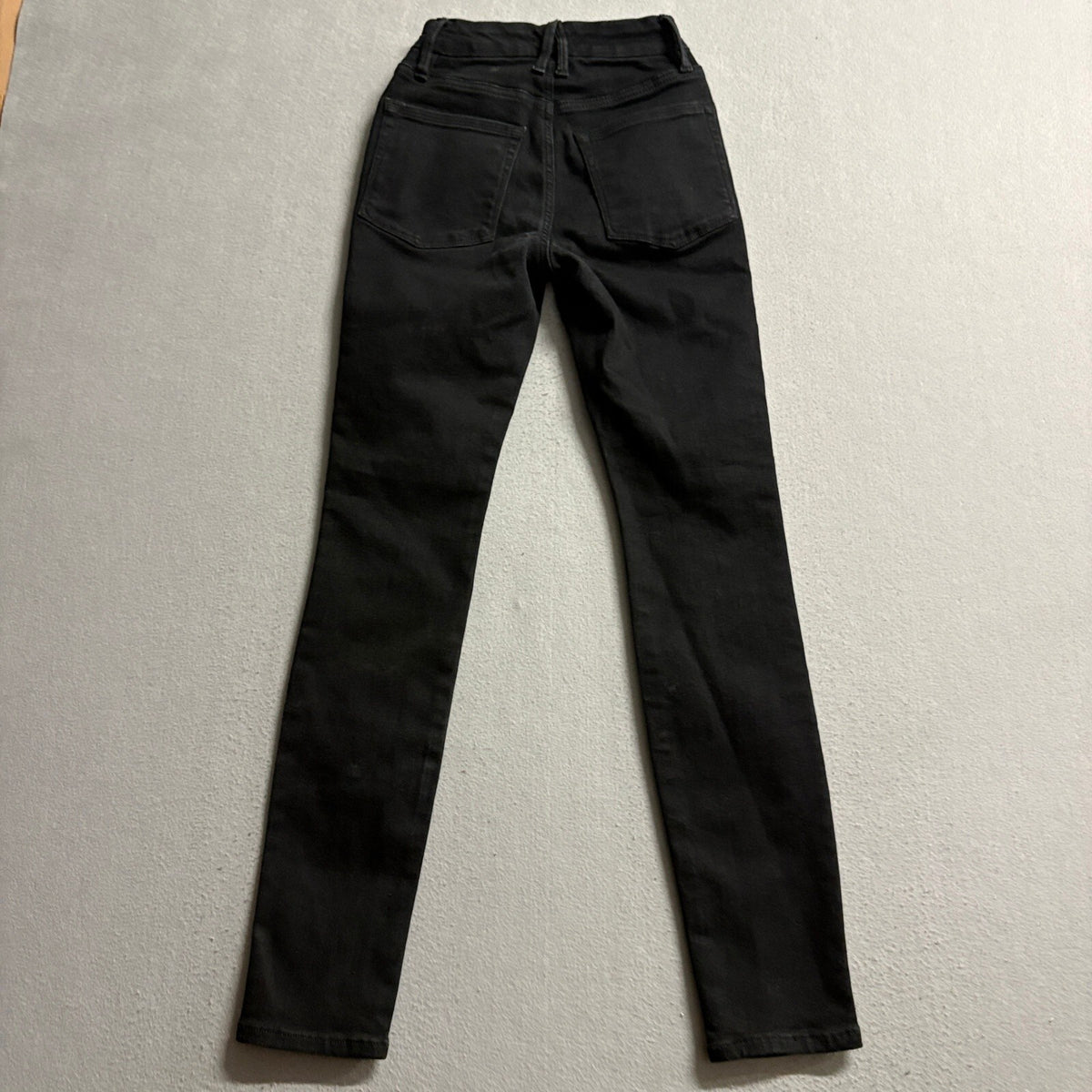 Good American High Rise Skinny Jeans Womens 00-4 Black Stretch Denim GL213T