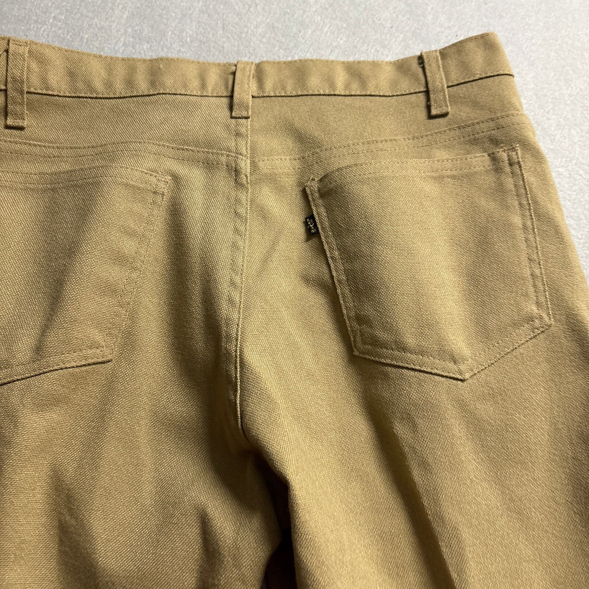 Vintage Levis Sta Prest Pants Mens 33x31 Brown Tan Flared Leg Made in USA 70s