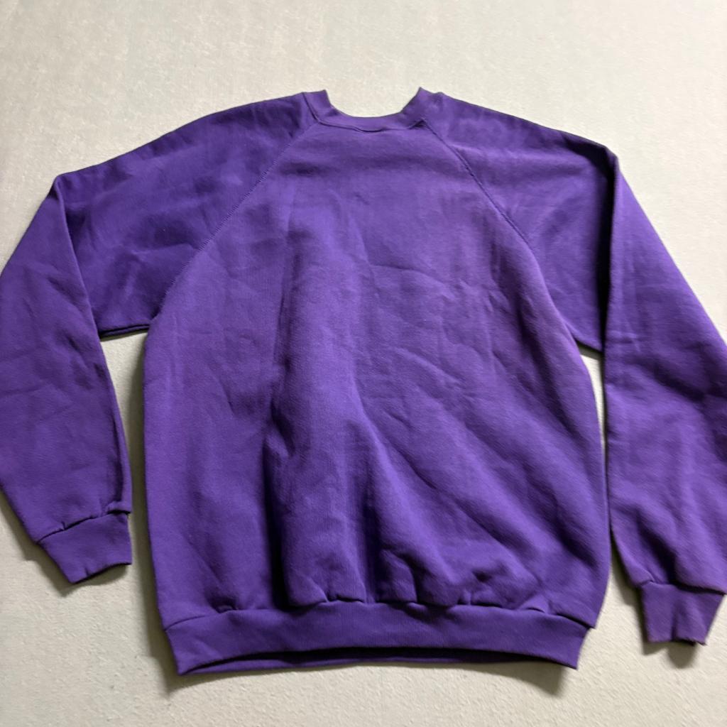 Vintage Tultex Maximum Sweats Purple Crewneck Sweatshirt Mens Large Made in USA