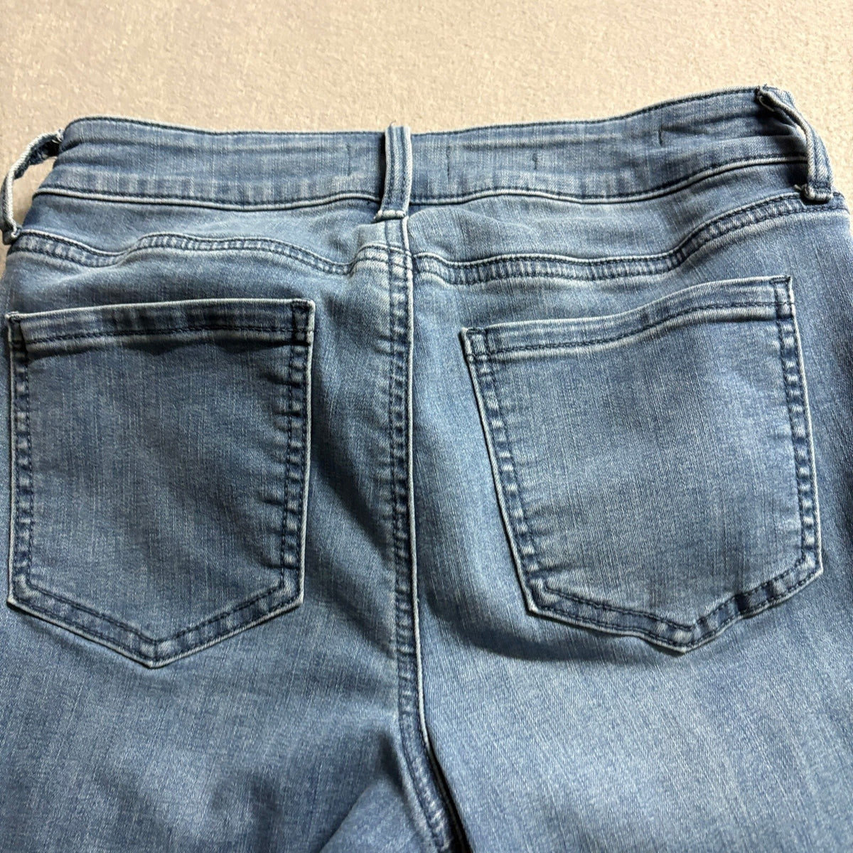 NYDJ Marilyn Straight Jeans Womens Size 0 Blue Lift Tuck Cool Embrace Cuffed