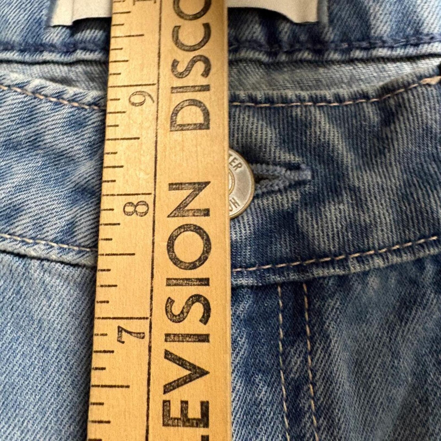 Hollister Low Rise Baggy Jeans Womens 10 W30 Long Blue Denim Bow Embroidered