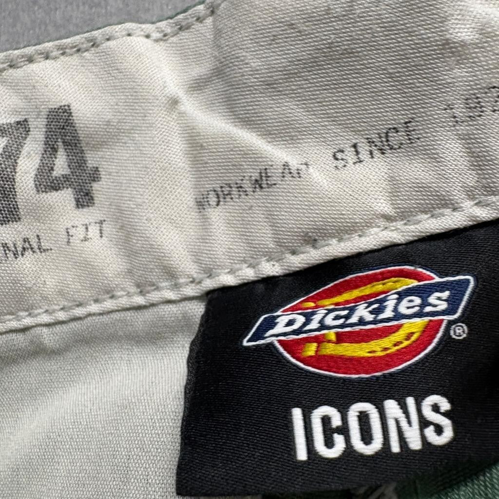 Dickies 874 Original Fit Work Pants Mens 28x30 Green Twill Chino Icons
