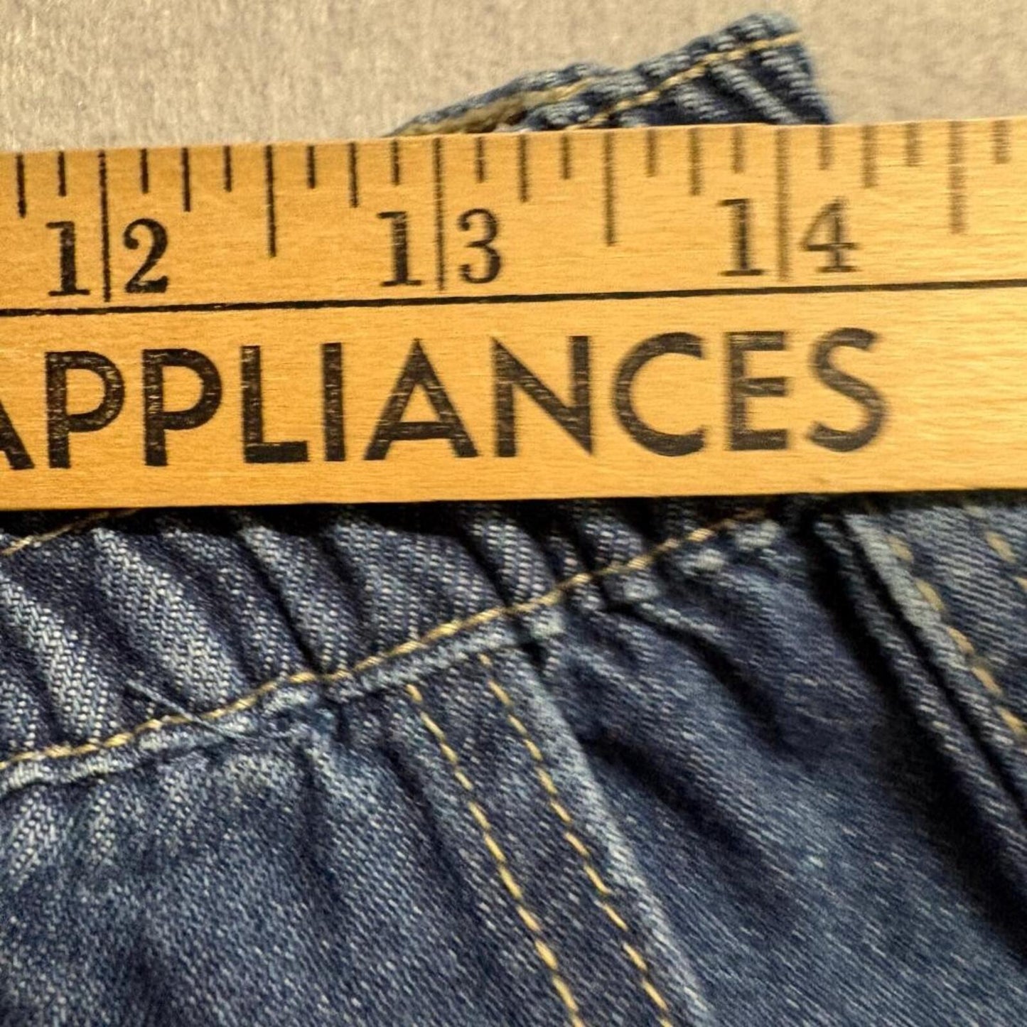 Tapata Cargo Jeans Womens Small 32 Inseam Blue Denim Elastic Waist Utility Pants