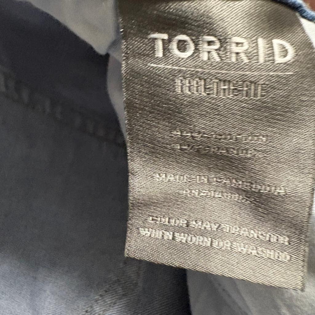Torrid Perfect Skinny Ankle Jeans Womens 16XS Blue Denim Vintage Stretch Cropped