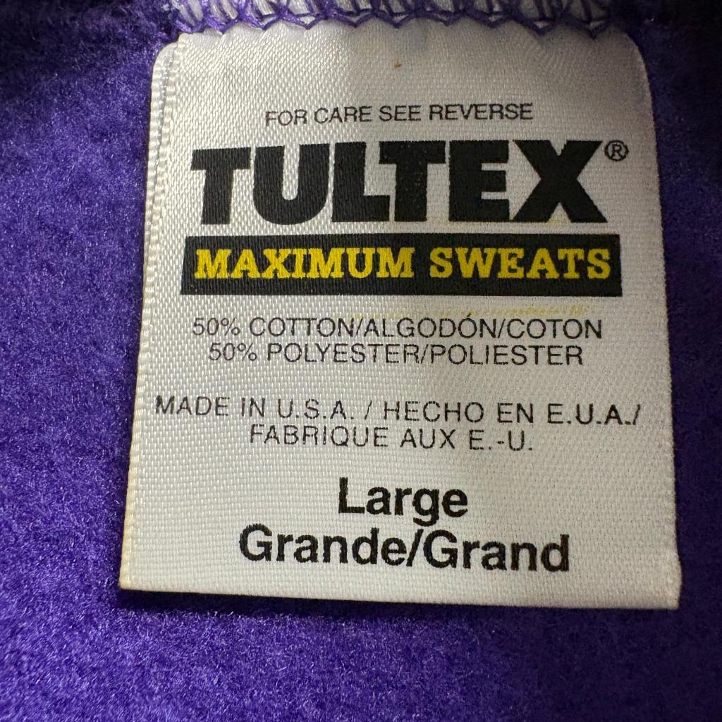 Vintage Tultex Maximum Sweats Purple Crewneck Sweatshirt Mens Large Made in USA
