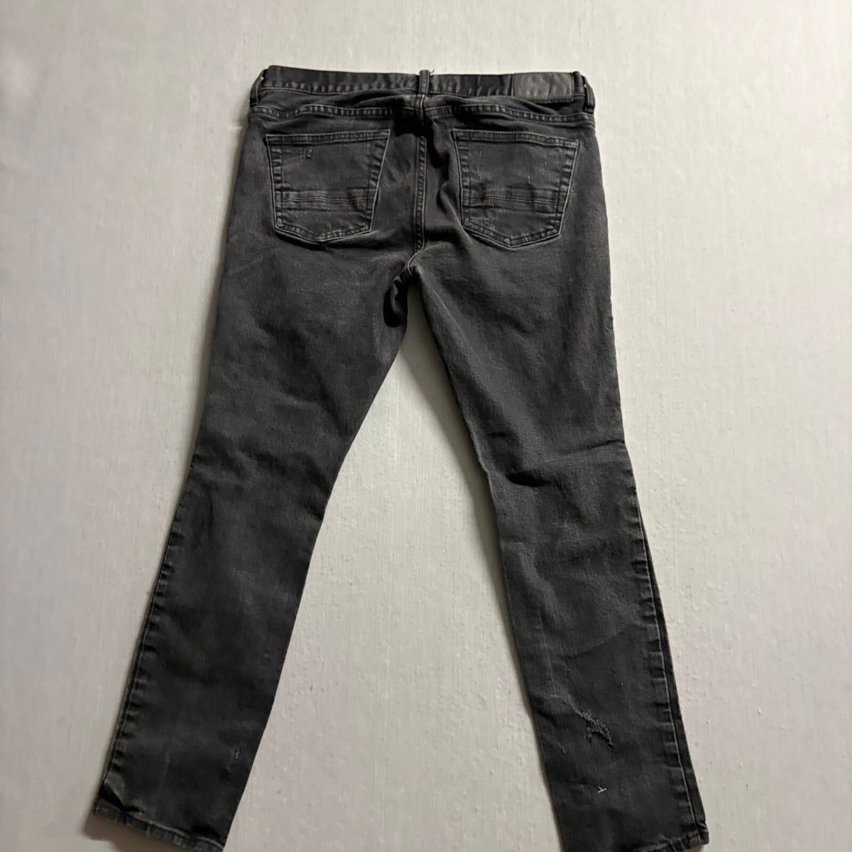PacSun Skinny Jeans Mens 33x30 Black Distressed Ripped Moto Denim