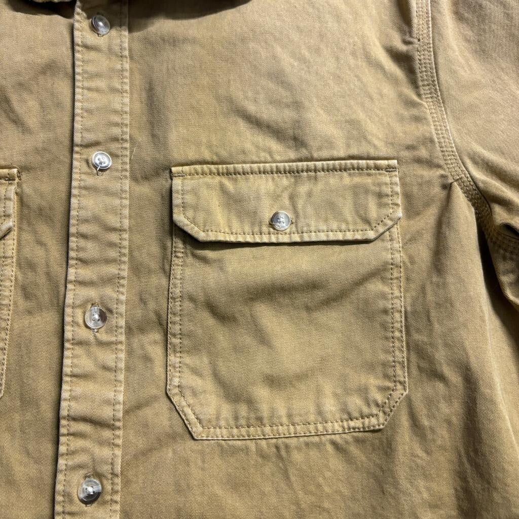 BDG Urban Outfitters Utility Shirt Womens Large Mustard Yellow Cotton Button Up