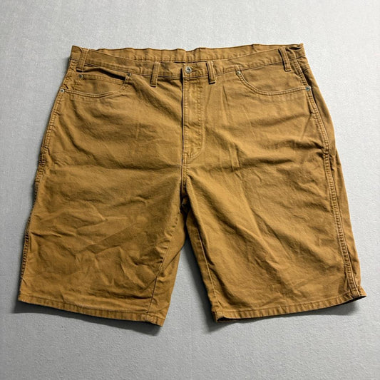 Genuine Dickies Mens Carpenter Shorts Size 44 Brown Cotton Blend Utility Work