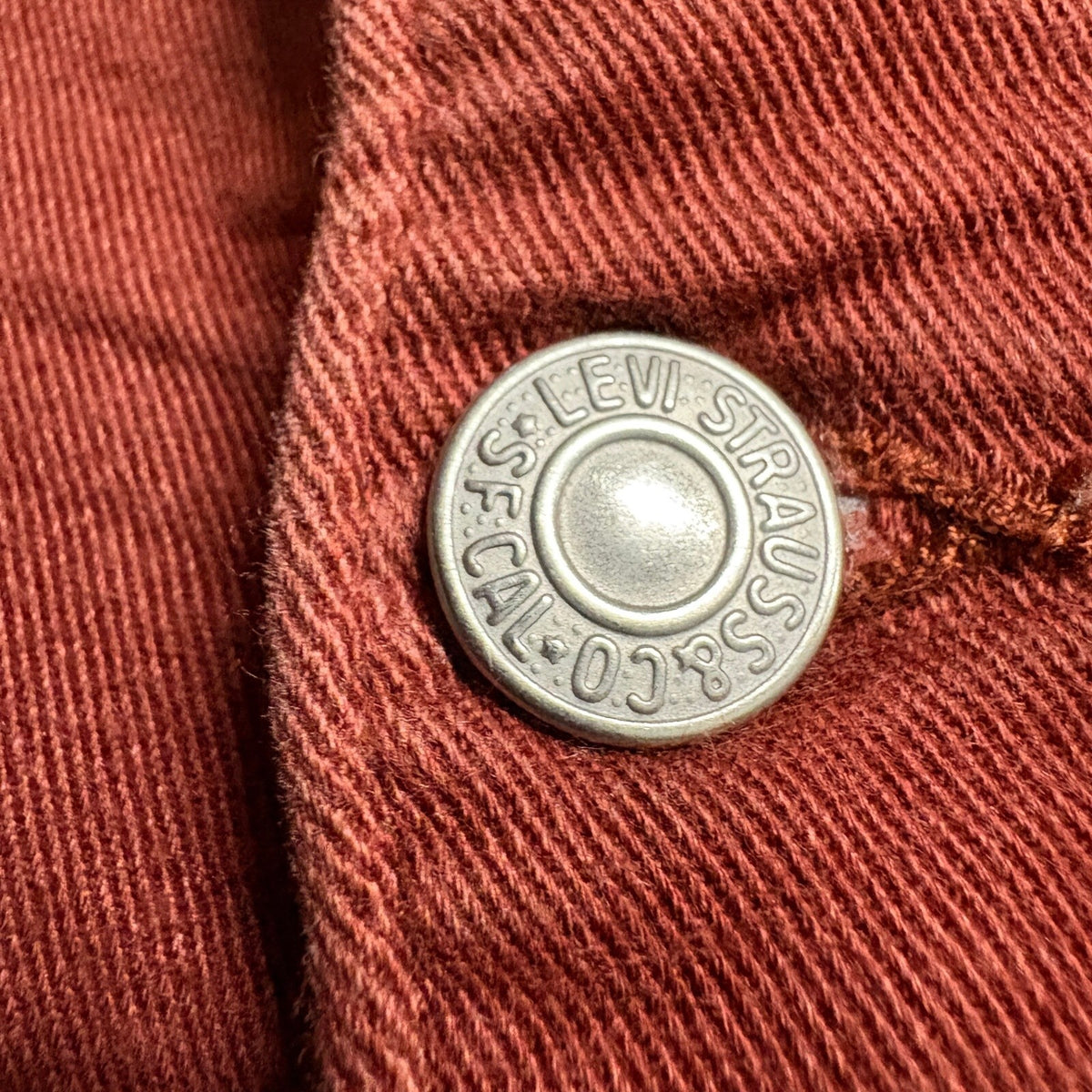 Levis 311 Shaping Skinny Jeans Womens Size 29 W29 L30 Rust Red Button Fly Denim