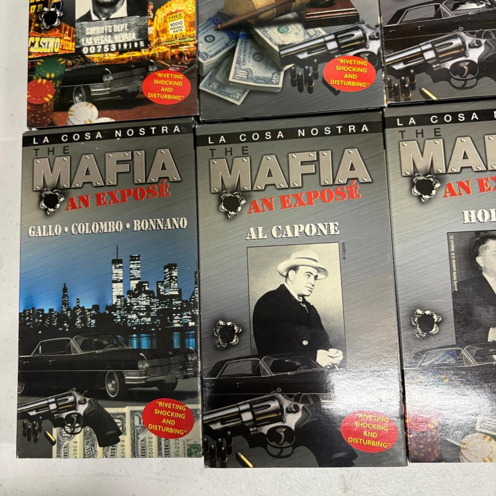 The Mafia An Expose La Cosa Nostra VHS Lot of 10 Gotti Al Capone Hoffa Vegas