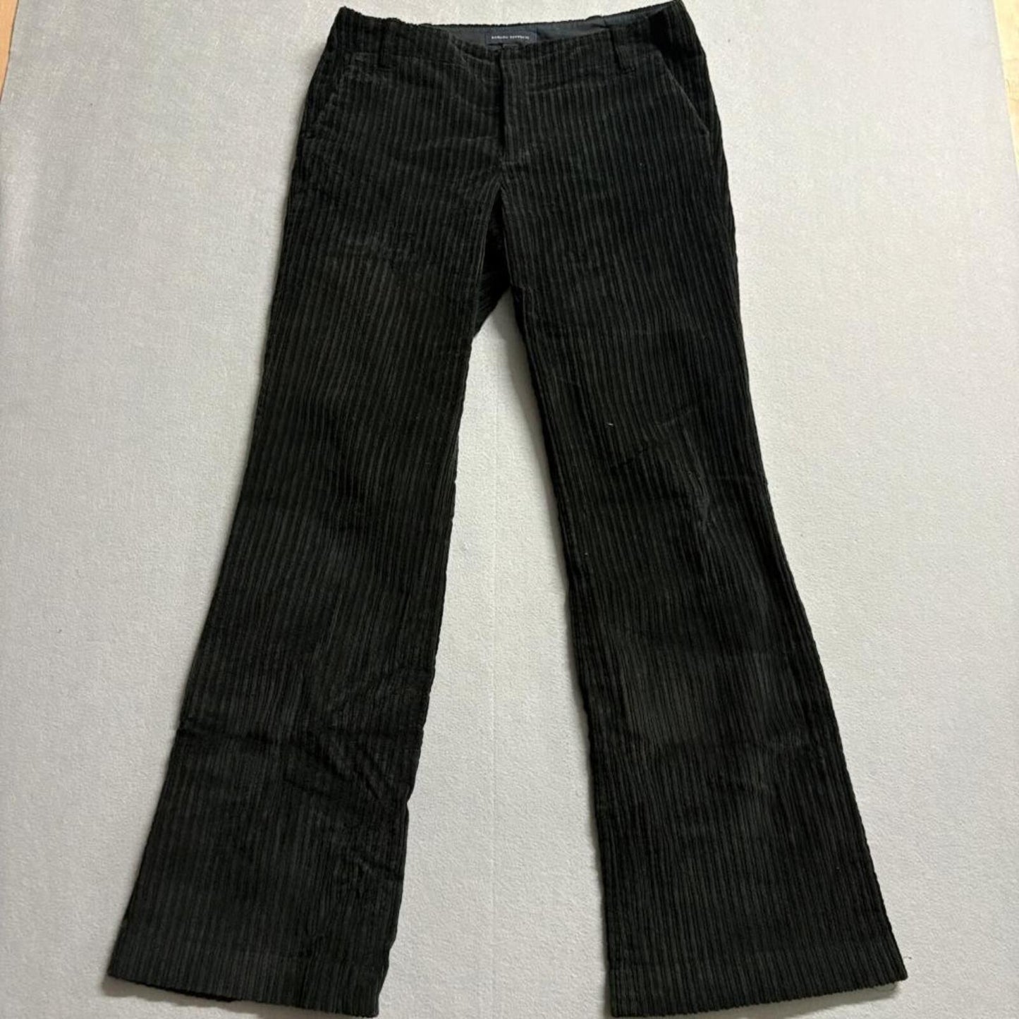 Banana Republic Corduroy Pants Womens 8 Black Stretch Bootcut Ribbed Low Rise