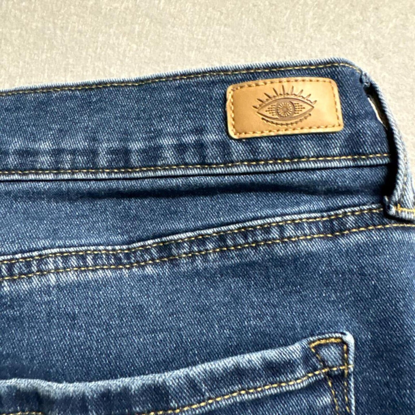 Sofia Jeans by Sofia Vergara Lana Relaxed Straight Crop Blue Denim Women's Size