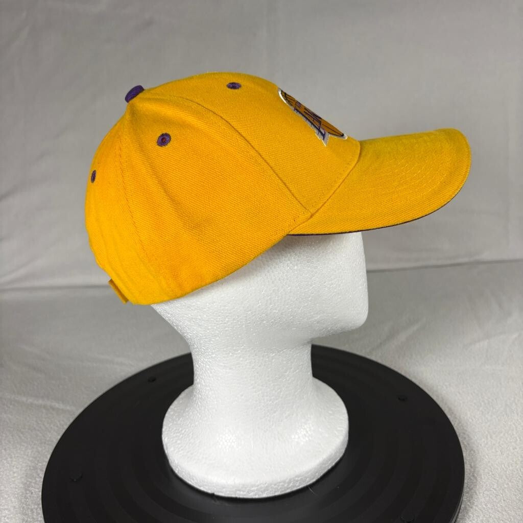 Los Angeles Lakers NBA Elevation Strapback Hat Cap Yellow Purple OSFA