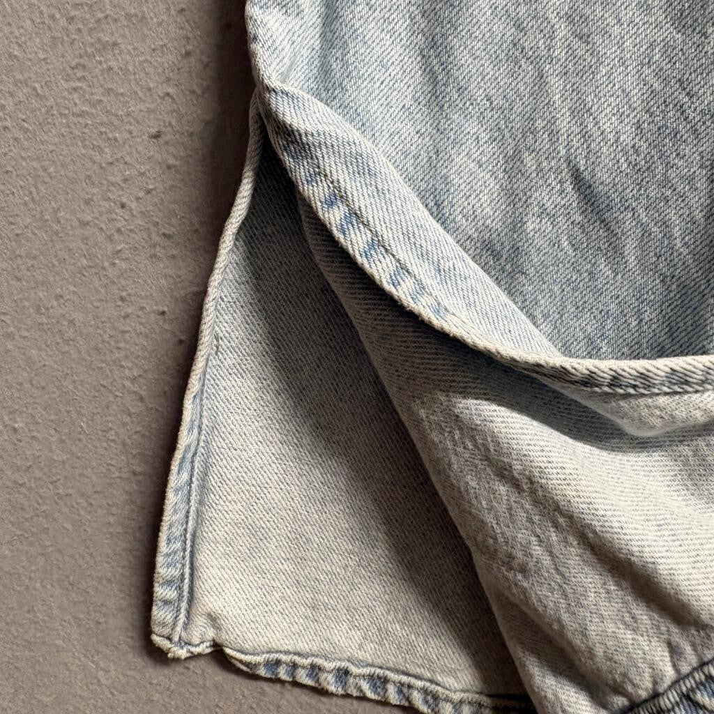 PacSun Womens High Rise Flare Jeans Light Wash Side Slit Denim Size 23
