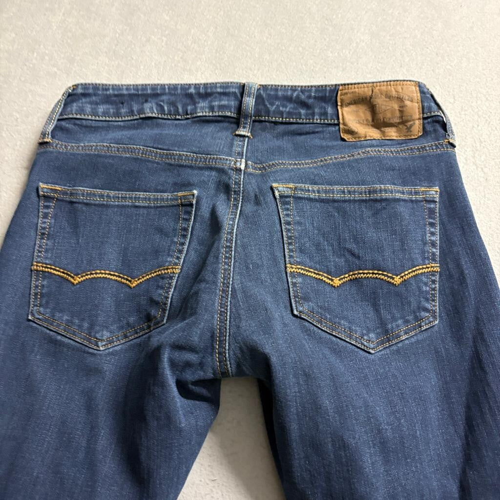 American Eagle Skinny Jeans Womens 28x28 Blue Flex 4 360 Stretch Denim