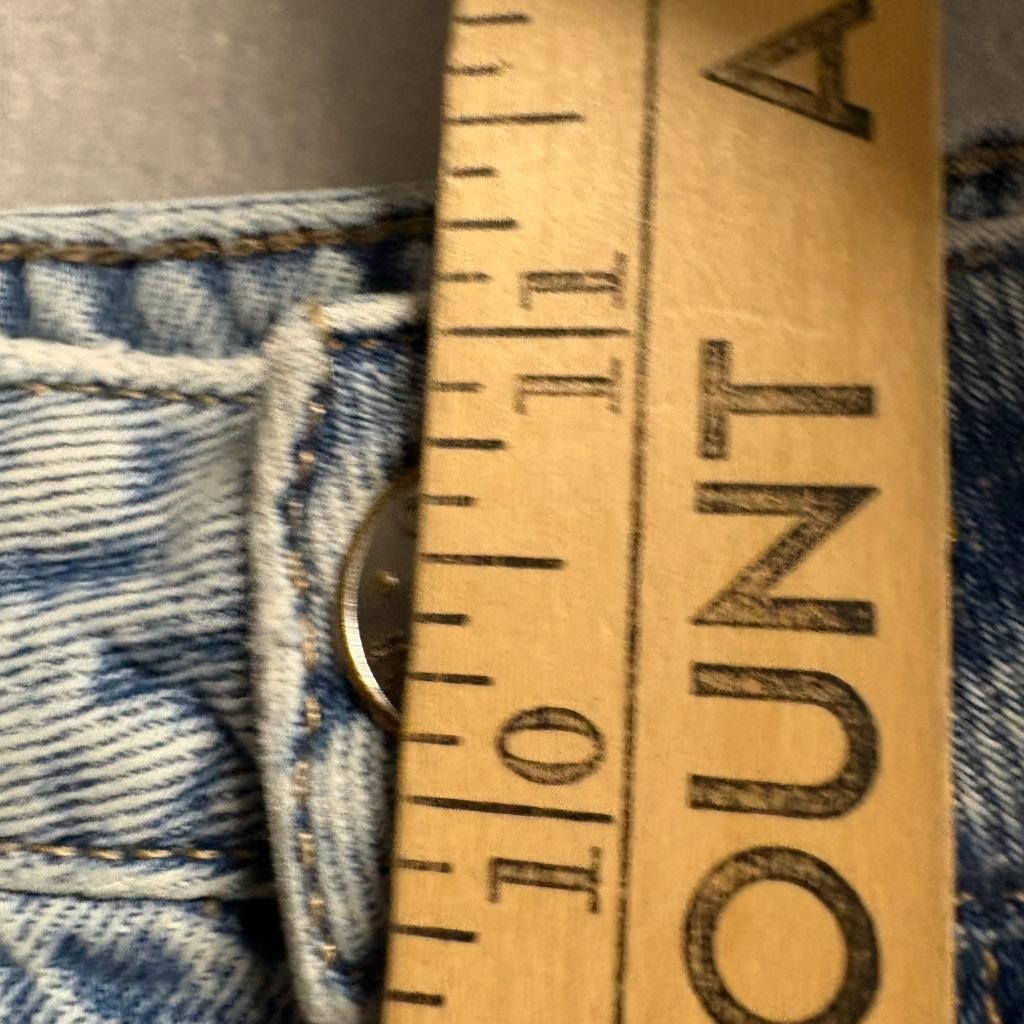 Garage Denim Street Wide Leg Jeans Womens Size 0 Blue Distressed High Rise
