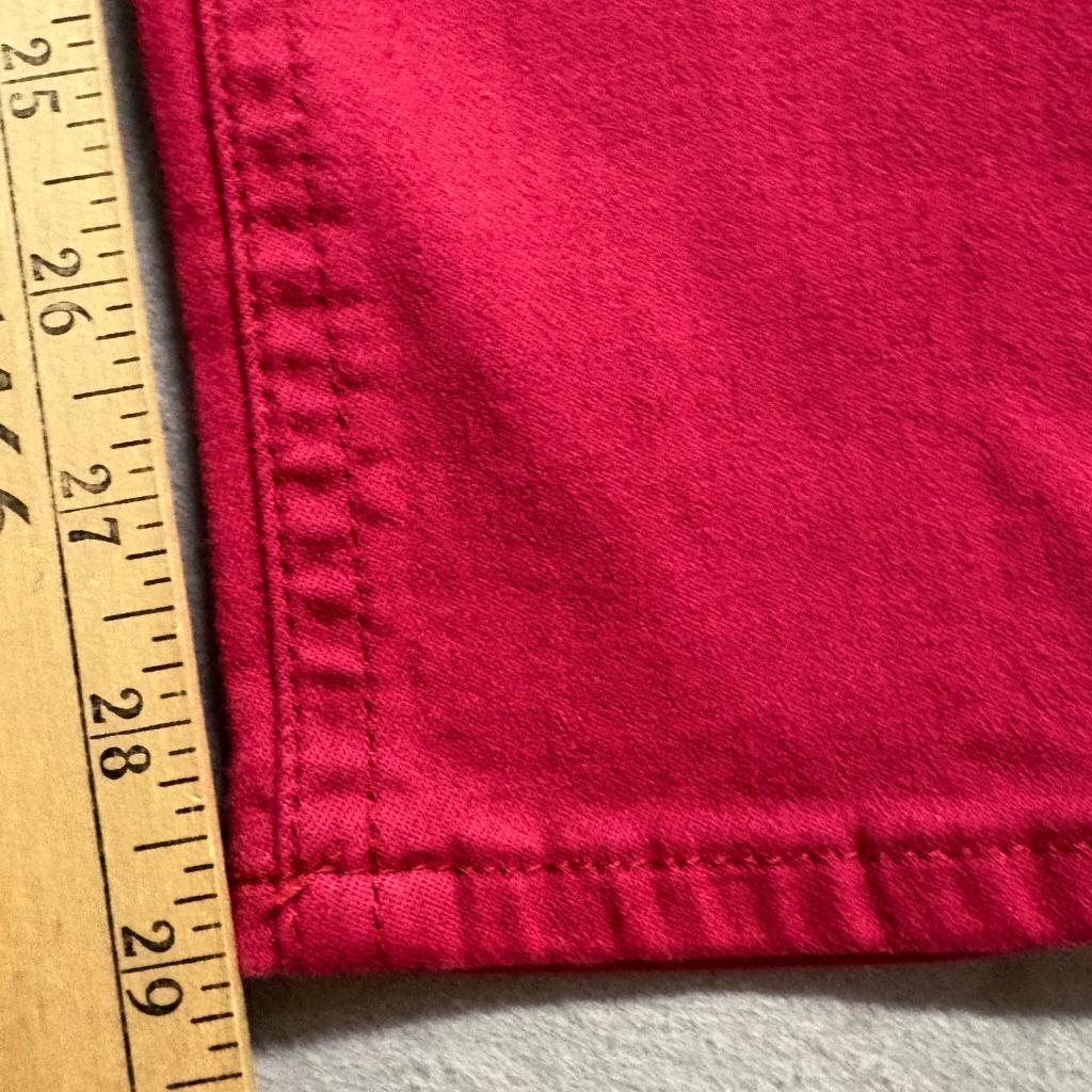 Seven7 Tummyless Skinny Jeans Womens 14 Chili Pepper Red Stretch Denim New