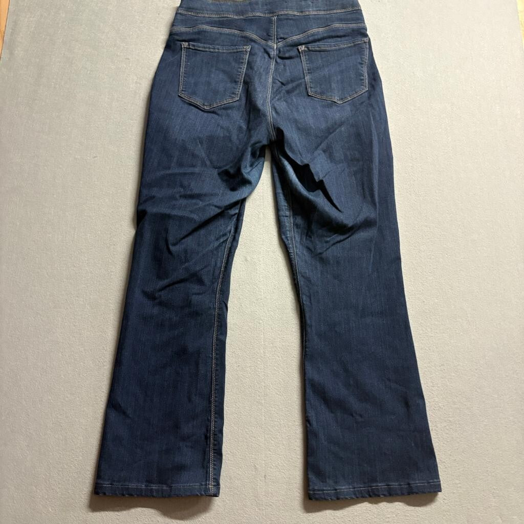 NYDJ Curves 360 Sculpt Pull On Bootcut Jeans Womens Size 14 Dark Wash Stretch