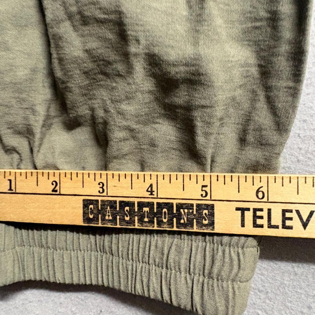 Lulus Olive Green Cargo Jogger Pants Womens Medium Rayon Elastic Waist Utility