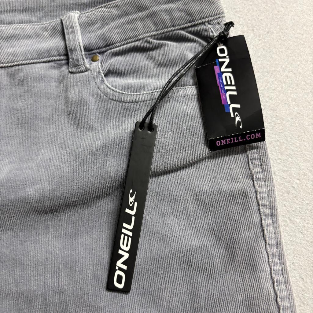 ONeill Mojave Corduroy Pants Womens Size 13 Gray Desert Rose Straight Leg NWT