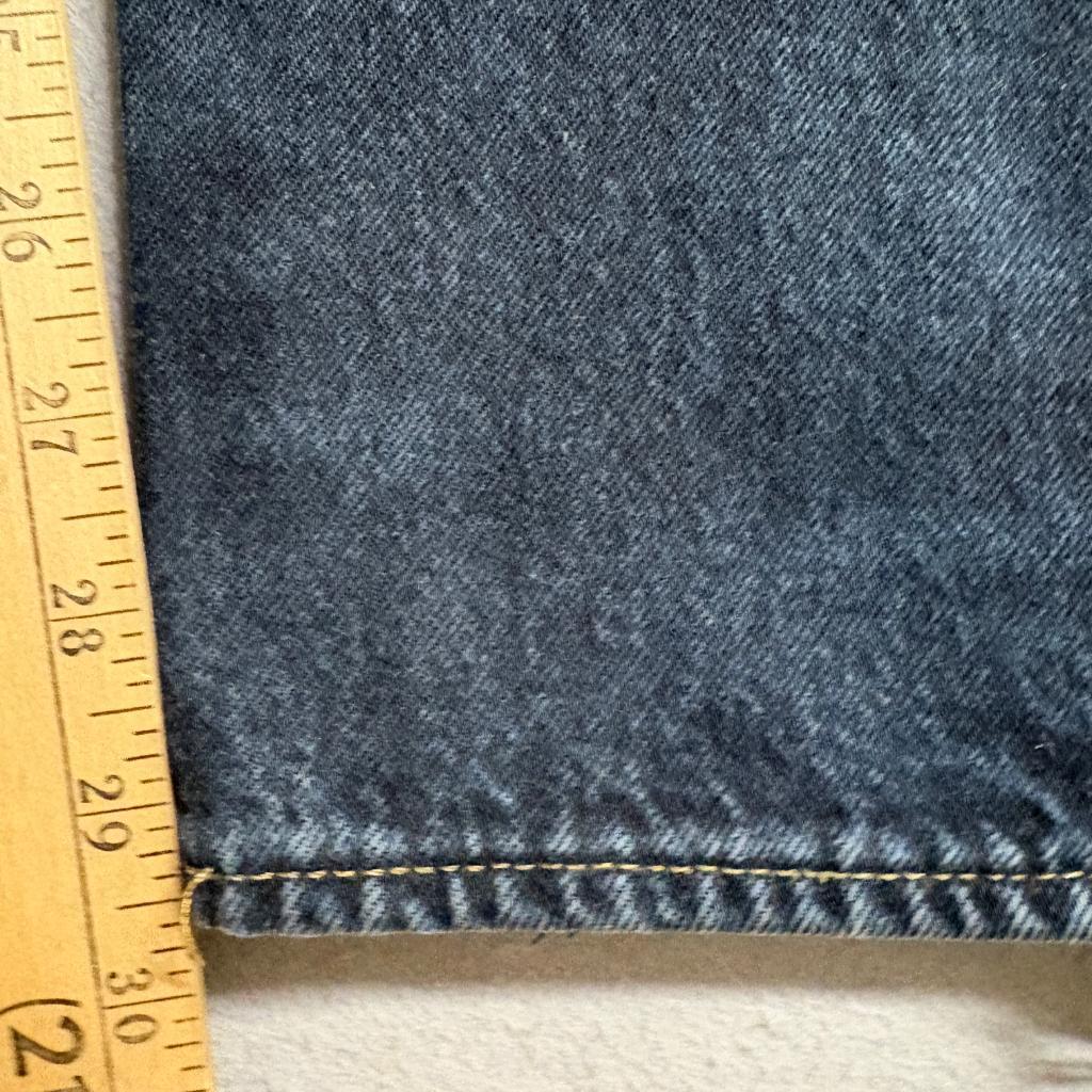Levis Premium 501 Original Fit Jeans Mens 34x32 Dark Wash Button Fly Blue Denim