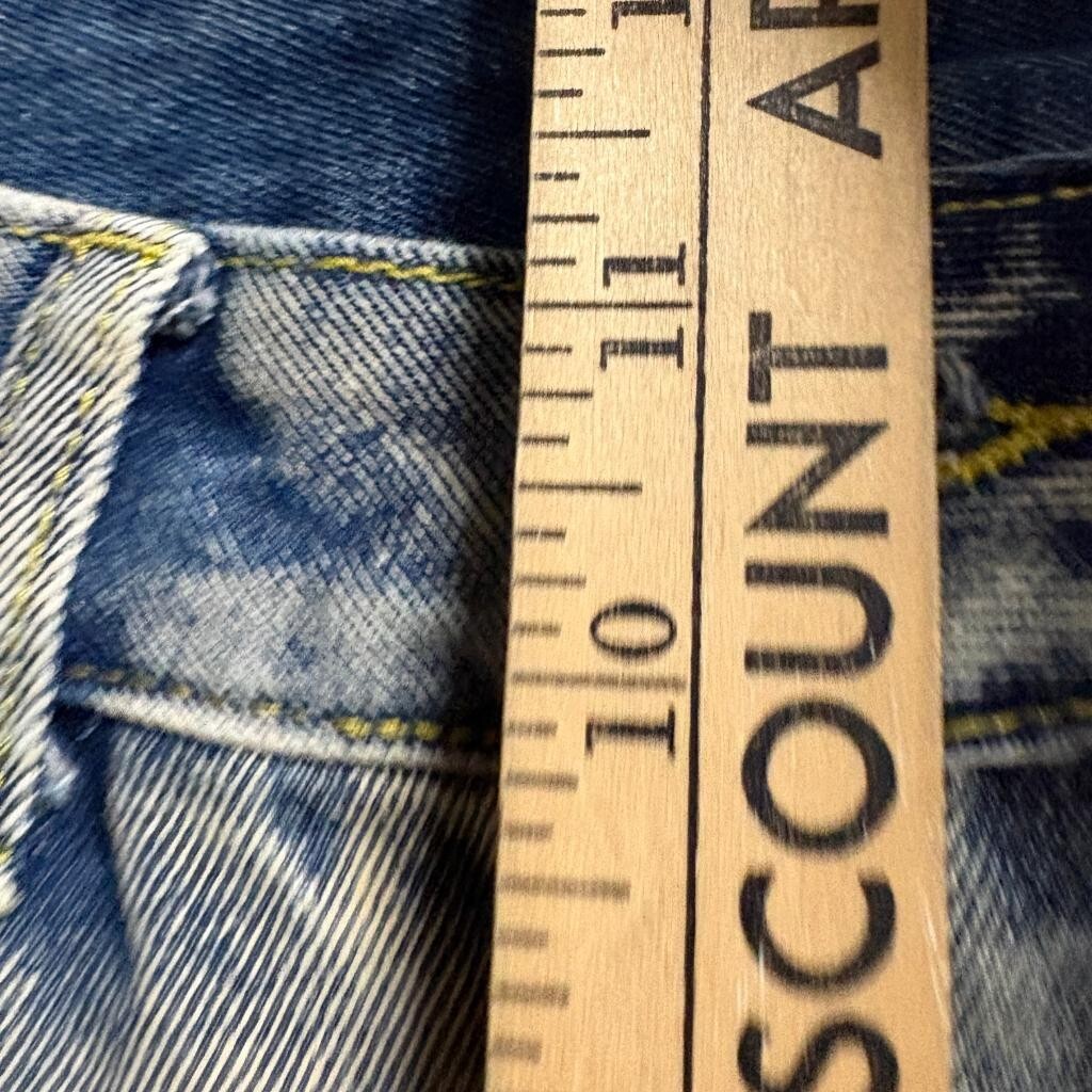 Unbranded Distressed Ripped Jeans Mens 28 Blue Acid Wash Denim Slim Tapered