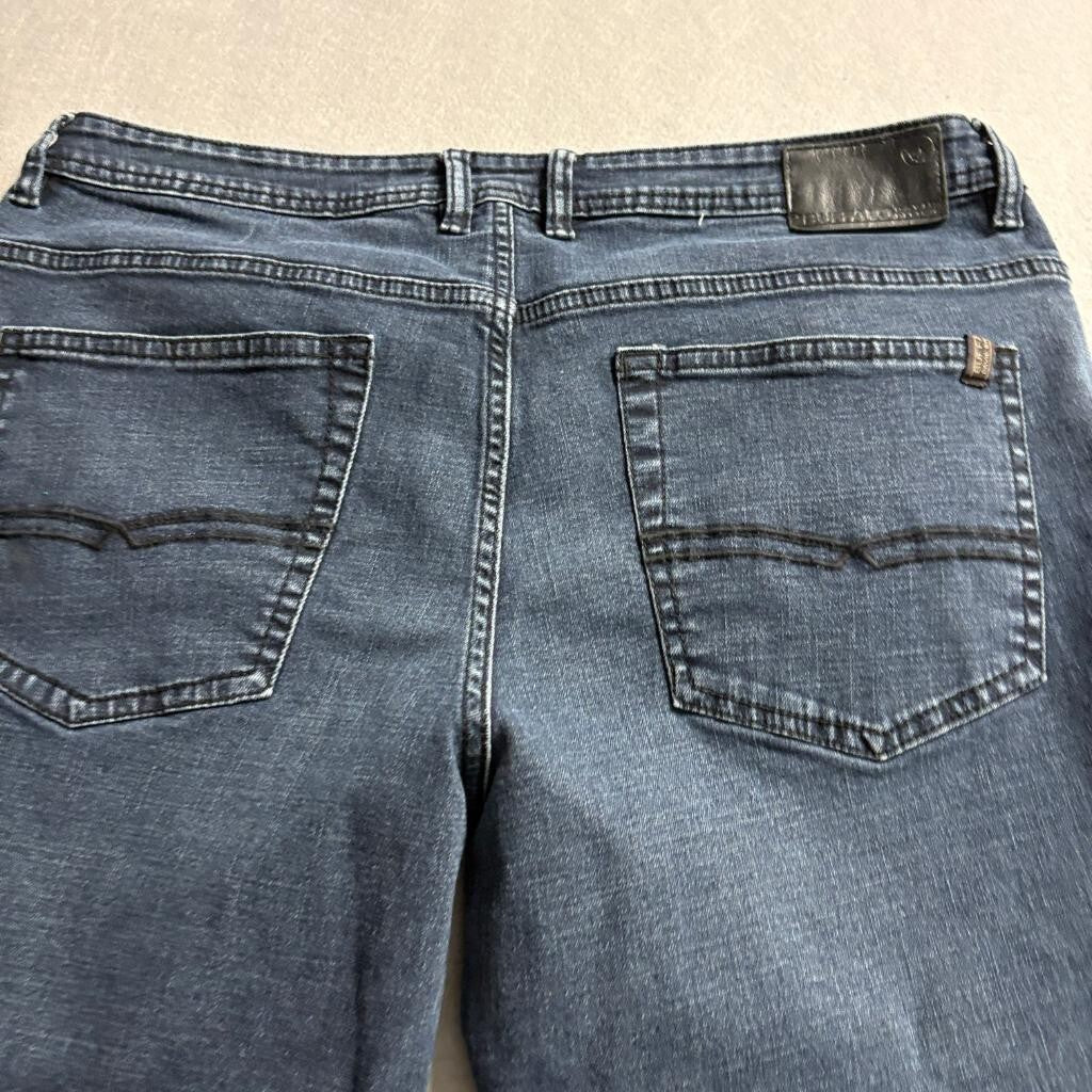 Buffalo David Bitton Jackson-X Straight Stretch Jeans Mens 38x32 Dark Wash Blue