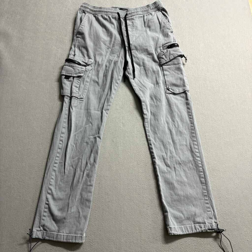Brooklyn Cloth Cargo Pants Womens Small Gray Cotton Blend Drawstring Elastic