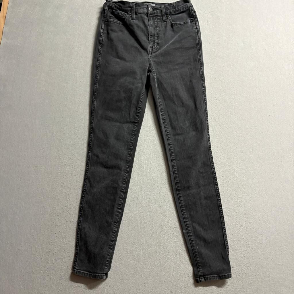 Madewell 10 High Rise Skinny Jeans Womens 26 Black Denim Stretch