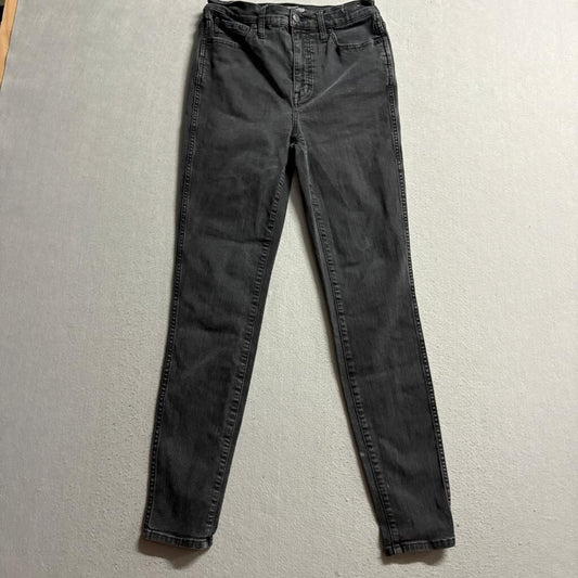 Madewell 10 High Rise Skinny Jeans Womens 26 Black Denim Stretch