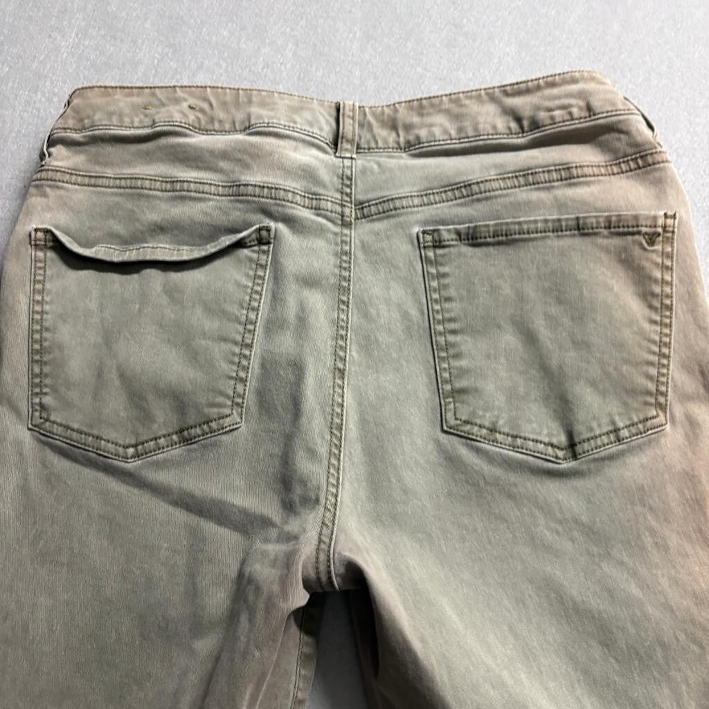 American Eagle Outfitters Pants Womens 12 Regular Green Skinny Utility Seam