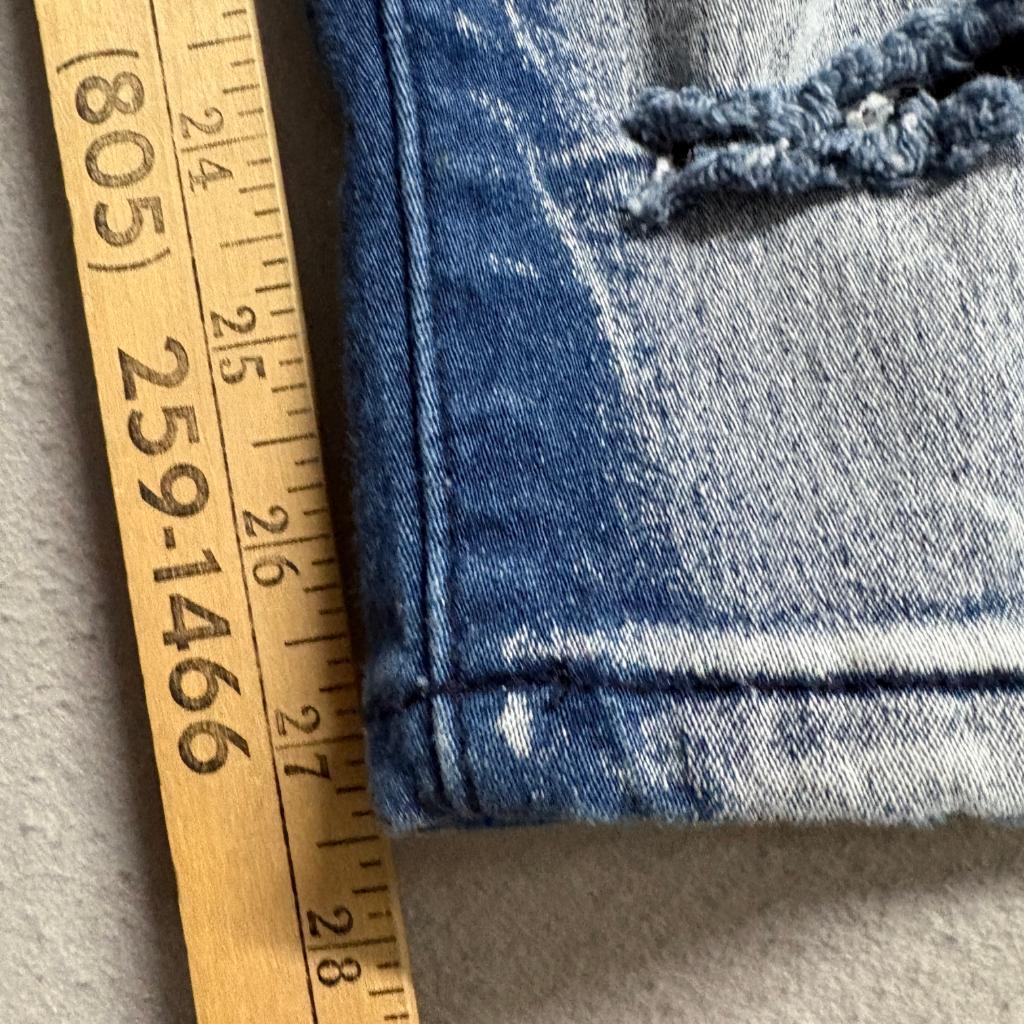 Kalowa Premium Collection Distressed Skinny Jeans Womens Size 9 Acid Wash Blue