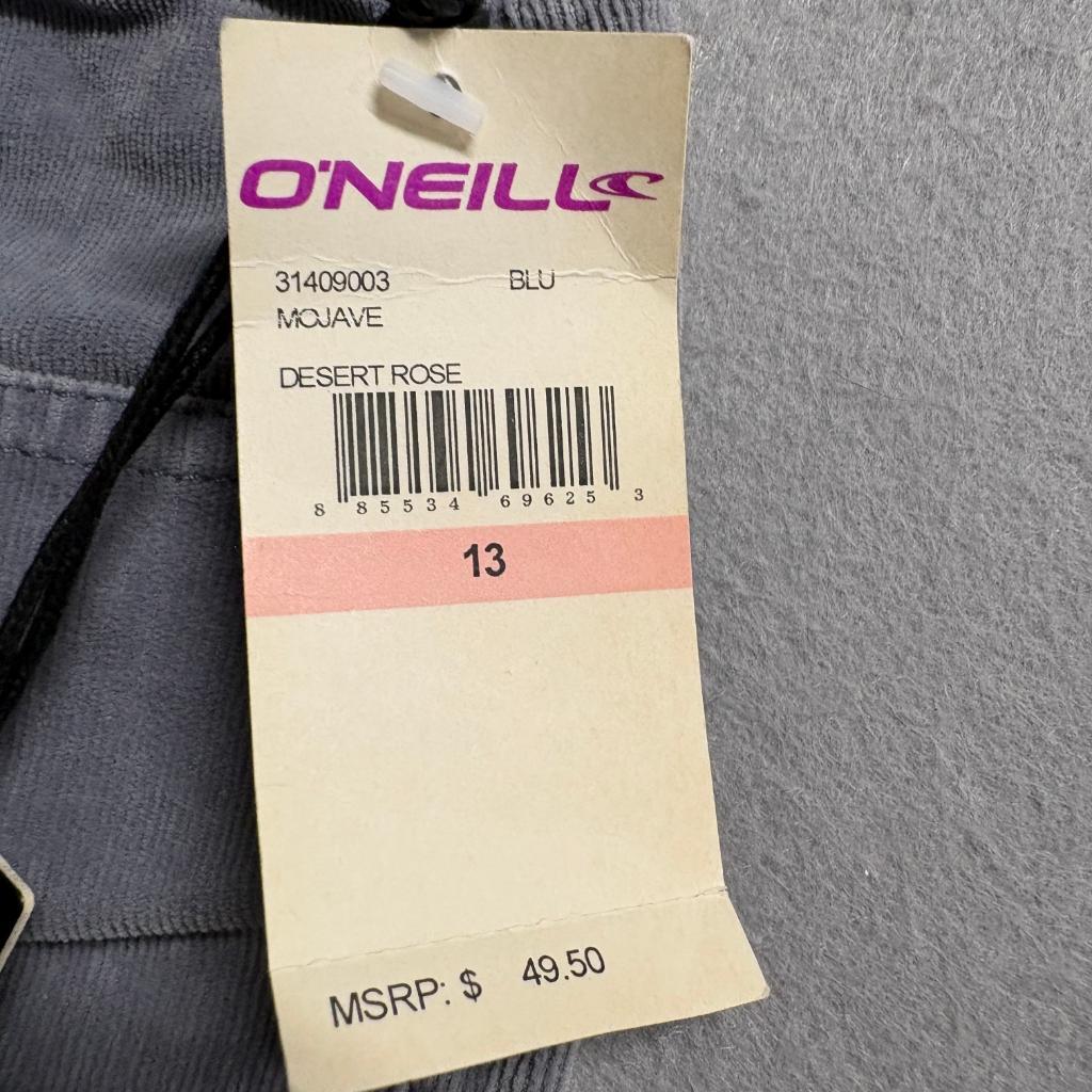 ONeill Mojave Corduroy Pants Womens Size 13 Gray Desert Rose Straight Leg NWT