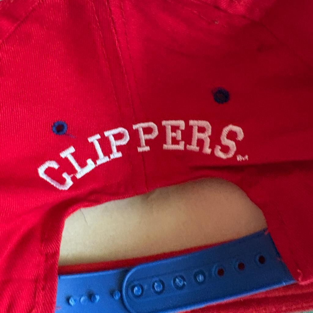 Vintage Los Angeles Clippers Snapback Hat Red Blue Competition NBA Cap
