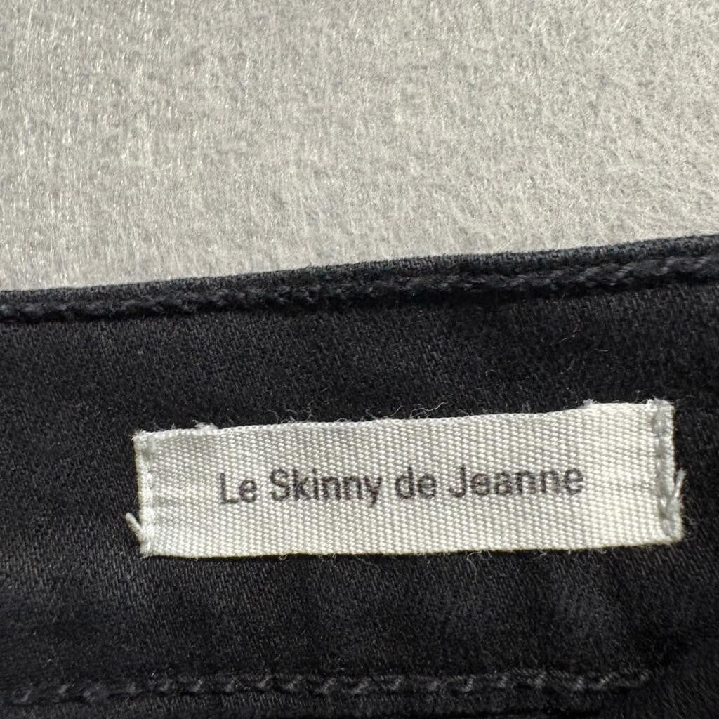 Frame Denim Le Skinny de Jeanne Jeans Womens 24 Black Film Noir Stretch Slim