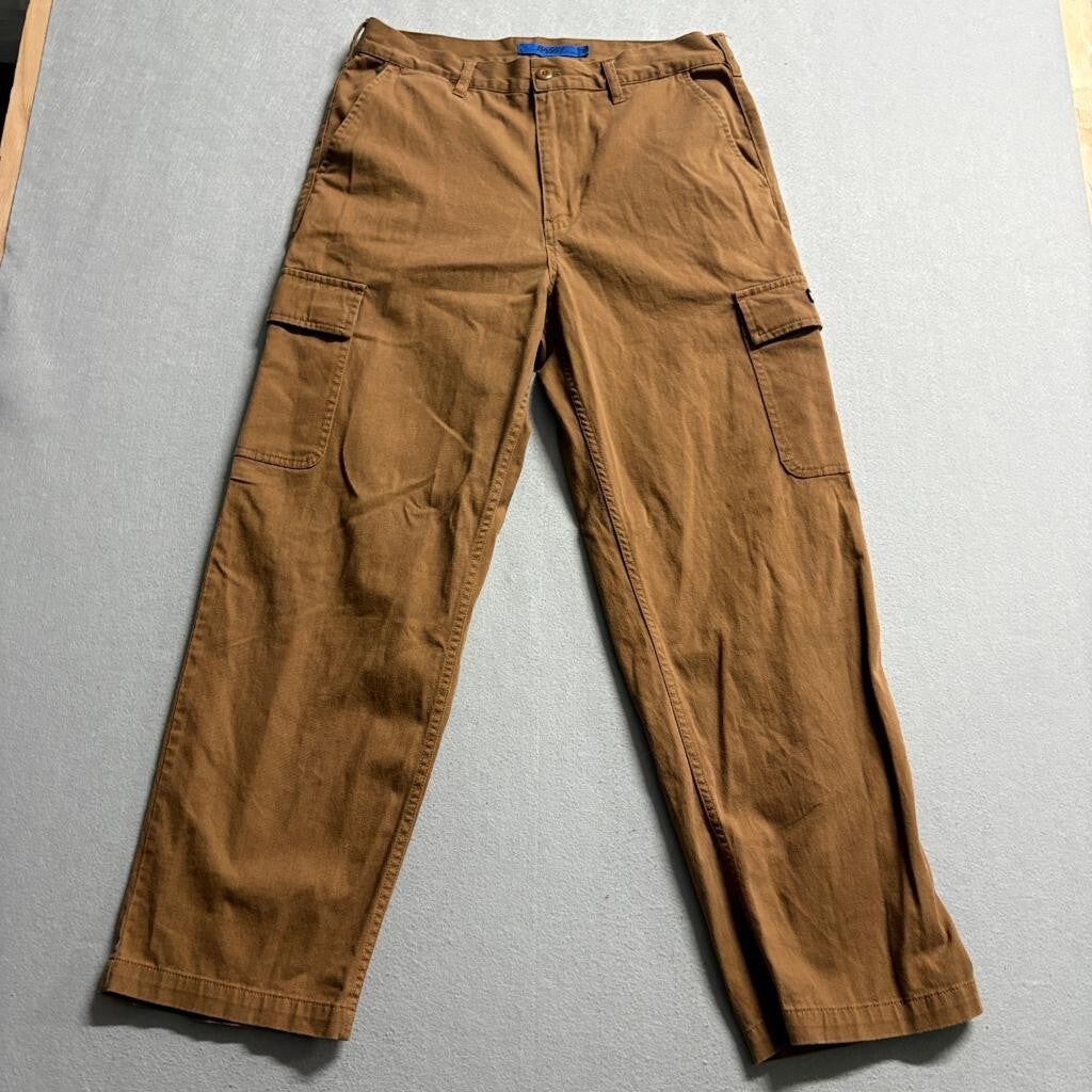 DC Shoes Co Mens Baggy Fit Cargo Pants Brown Skateboarding Chino Size 32x27