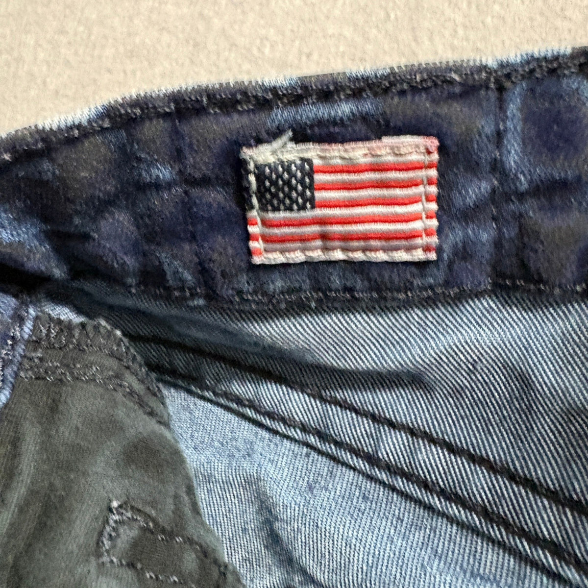 True Religion Halle Super Skinny Jeans Womens 27 Blue Leopard Print Mid Rise USA